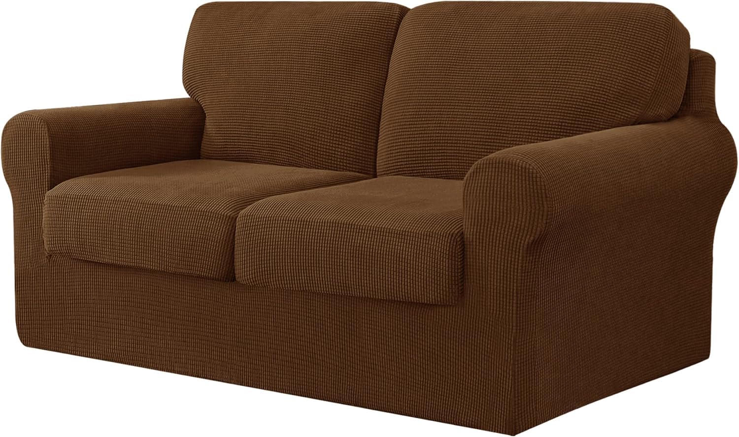 CHUN YI 7 Piece Couch Covers Sofa Covers Washable, Stretch Sofa Slipcovers for 3 Cushion Couch with Seperate Backrest and Cushion Covers, Anti Slip Furniture Protector for Dogs Pets (Large, Grey)