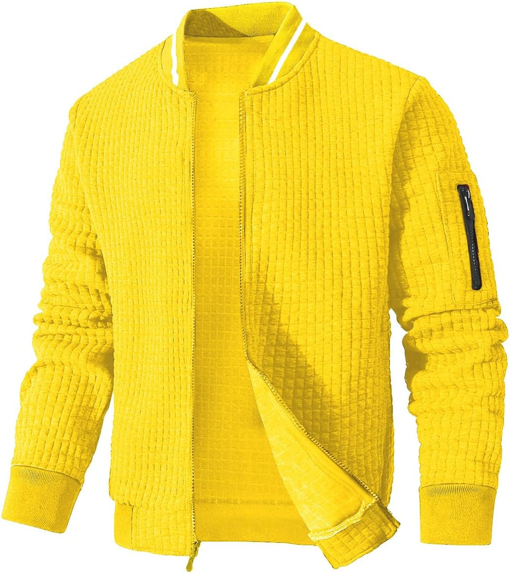 SAVKOOV Mens Lightweight Jacket Casual Bomber Jacket Varsity Coat