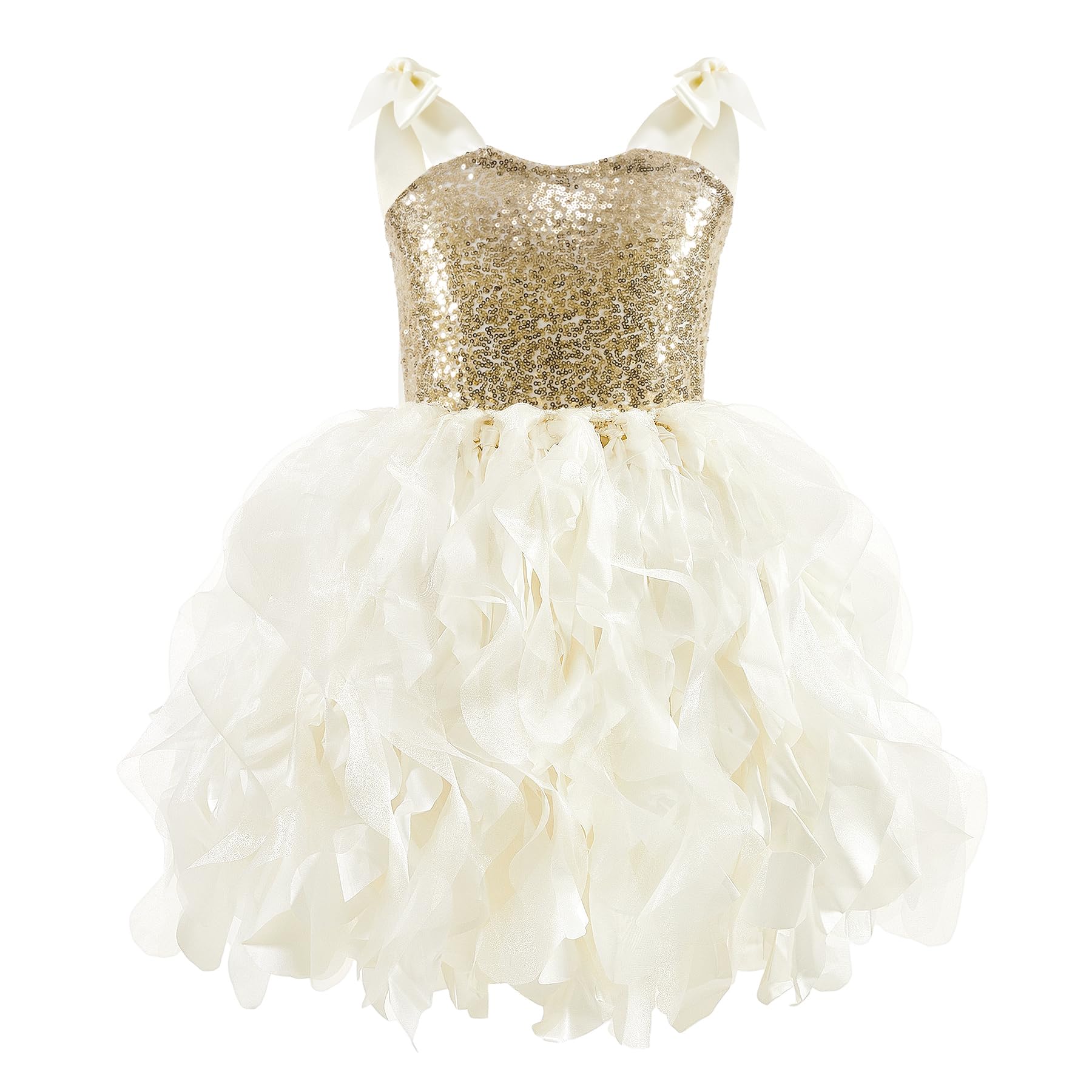 Suppromo Tutu Dress for Girls Sparkly Sequin Tulle Princess Birthday Party Prom Outfit Toddler Girls Sneaker Ball Gown Dress