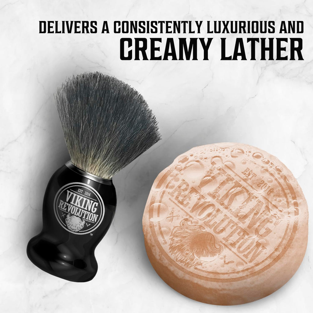 Viking Revolution Shaving Soap for Men - Shave Soap for Use with Shaving Brush and Bowl for Smoothest Wet Shave, Shaving Soap Puck - 4 Pack Variety, Each Pack 2.5oz
