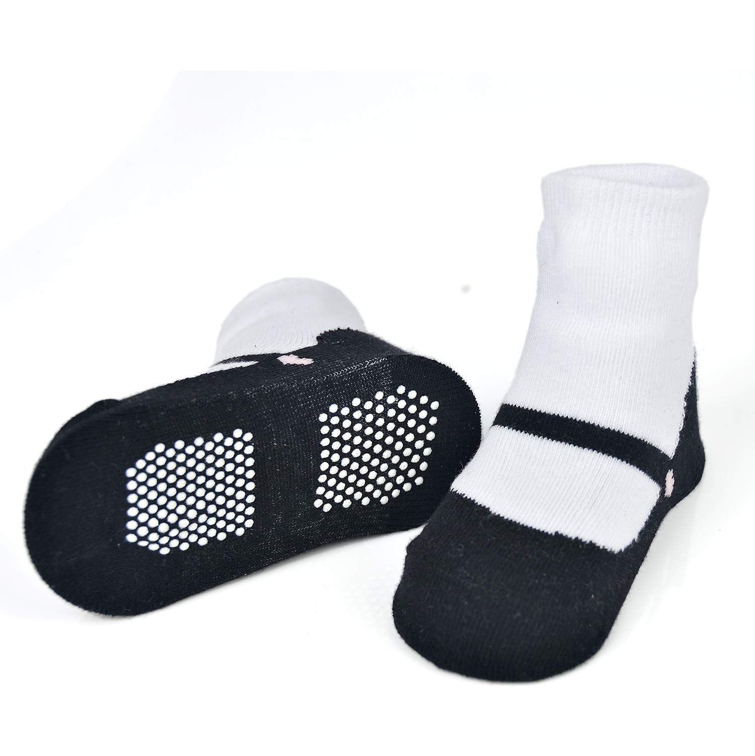 EPEIUS Unisex Baby Girls Boys Non-Slip Socks (Set of 6)