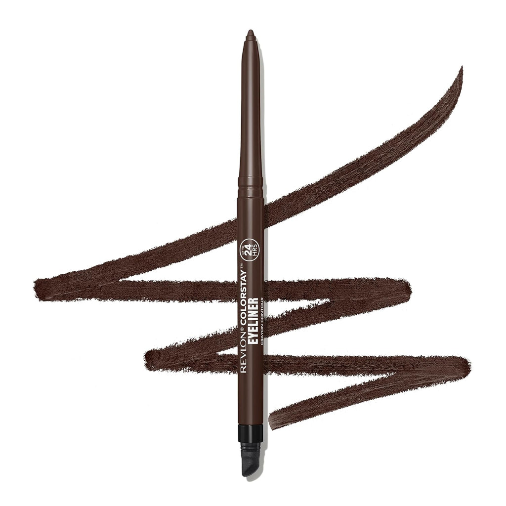 Revlon ColorStay Pencil Waterproof Eyeliner, Smudge-Proof, Eye Makeup with Built-In Sharpener, Long-Lasting, Matte Finish, 201 Black, 2 pack
