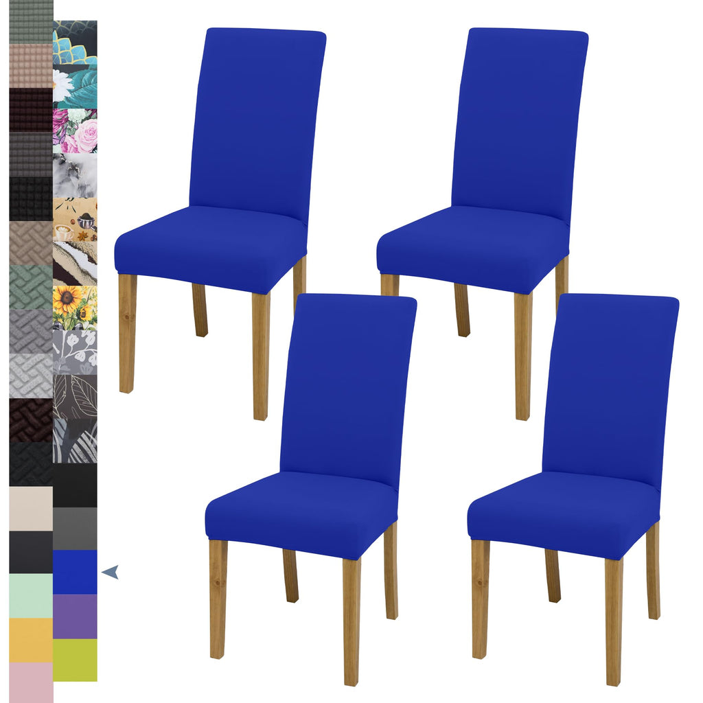 BIETYONE Stretch Dining Chair Covers Set of 6, Soft Removable Washable Kitchen Parsons Chair Slipcovers, High Elastic Seat Protector for Home Hotel Banquet