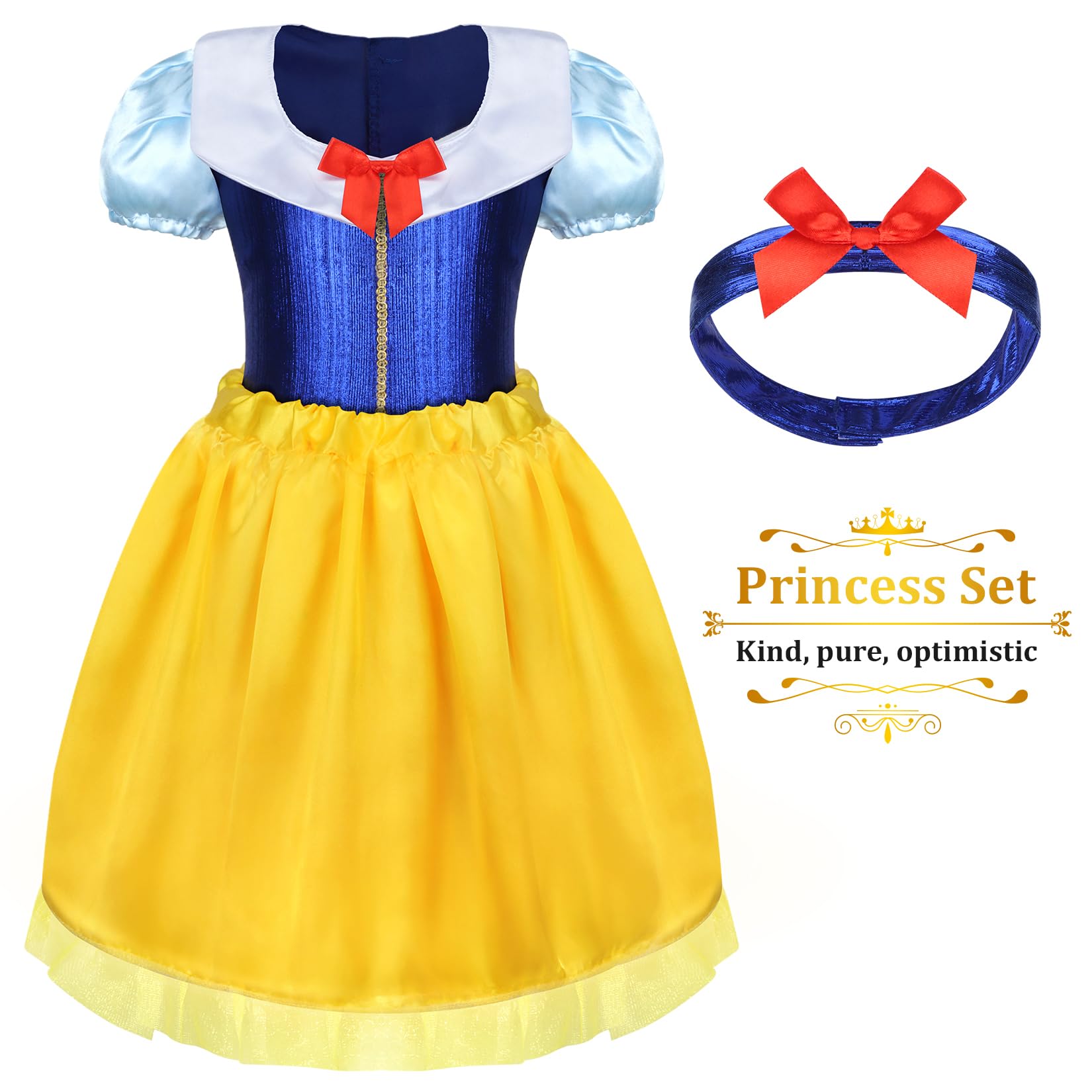 LIMIROLER Princess Dress Up Clothes for Little Girl Role Play Costume Gift Set Princess Dress Up Toys for Toddler Girls