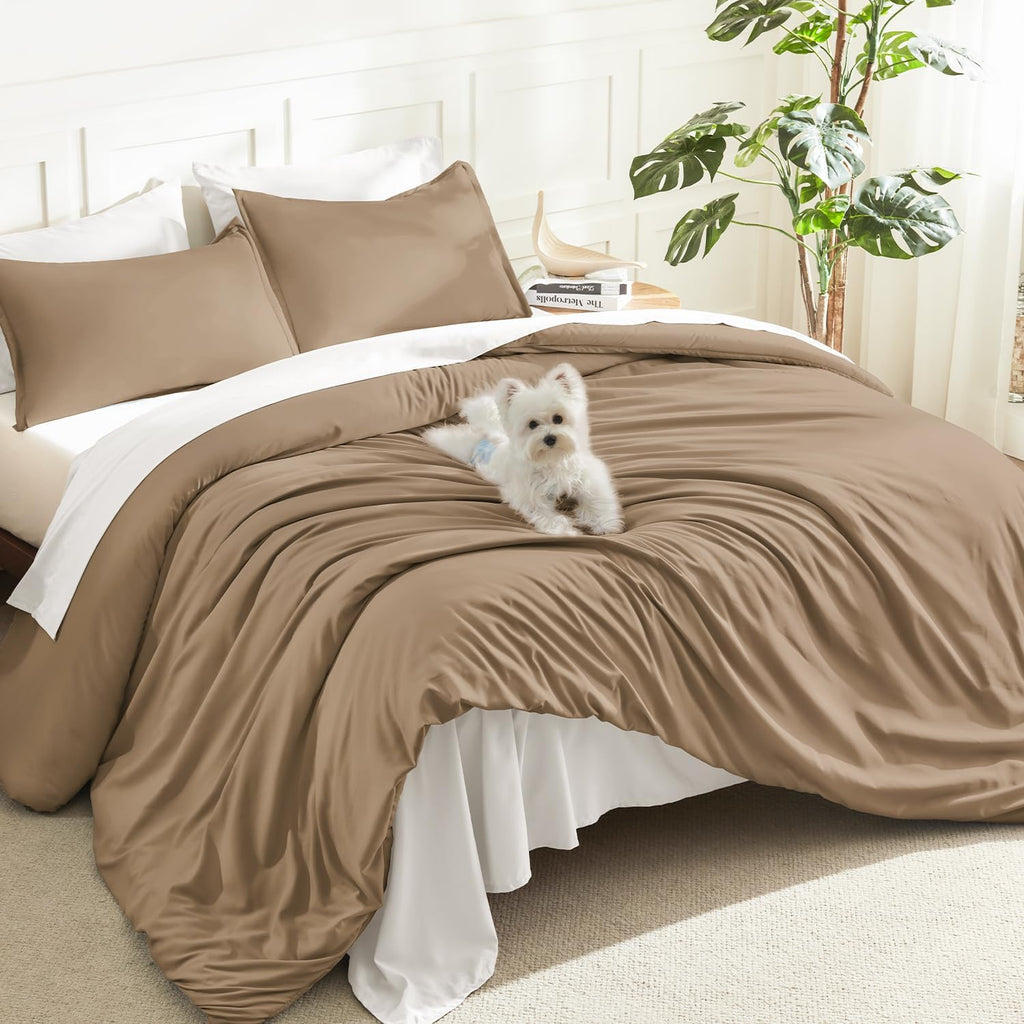 Litanika King Size Comforter Set, 3 Pieces Lightweight Solid Comforter King Size, All Season Fluffy Down Alternative Comforter Bed Set Quilt Blanket, Sage Green, King