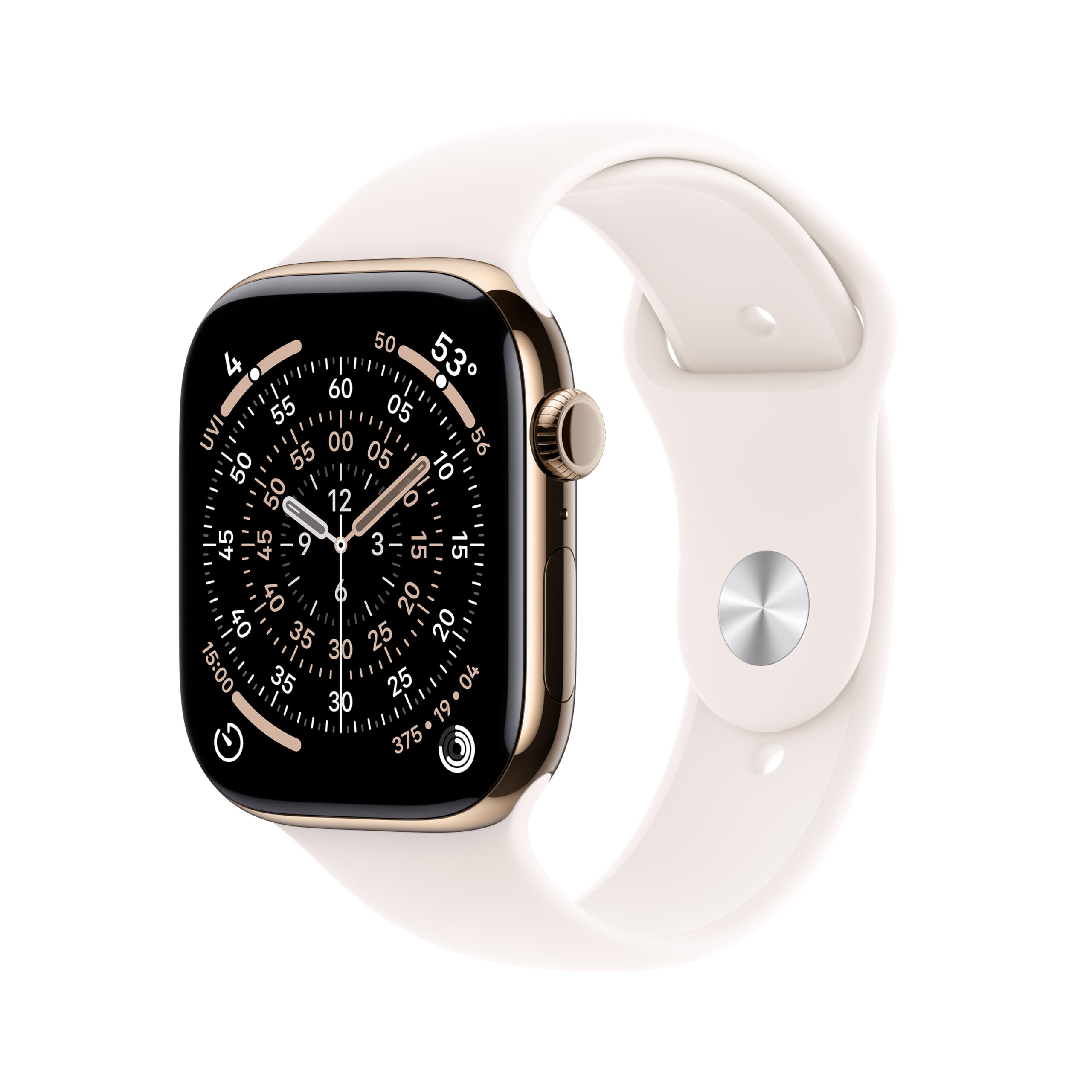 Apple Watch Series 11 [GPS + Cellular 42mm] Smartwatch with Rose Gold Aluminum Case w Light Blush Sport Band - S/M. Sleep Score, Fitness Tracker, Health Monitoring, Always-On Display, Water Resistant