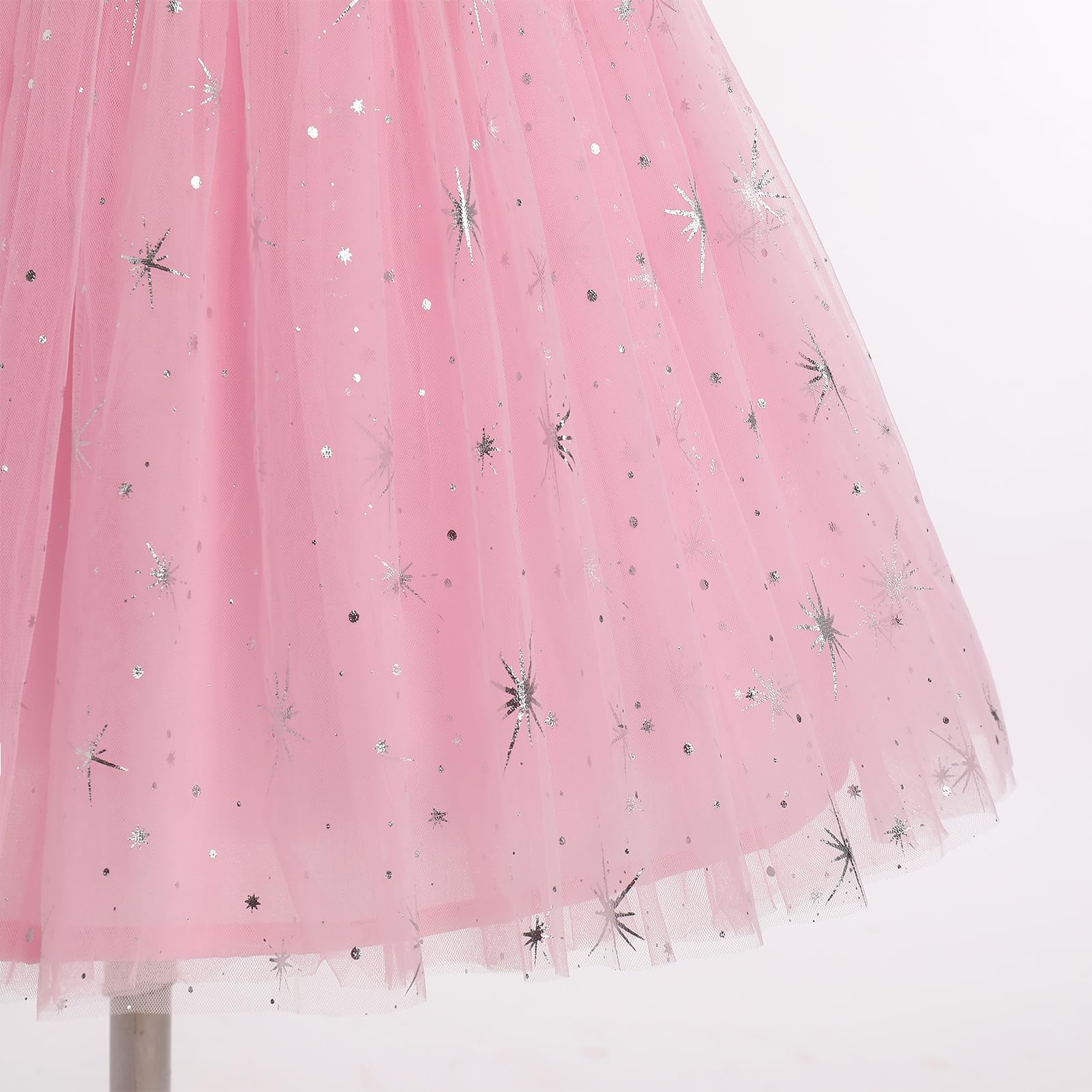 IMEKIS Toddler Kids Girls Butterfly Dress Sparkle Sequins Tulle Wedding Formal Birthday Dresses 2-10T
