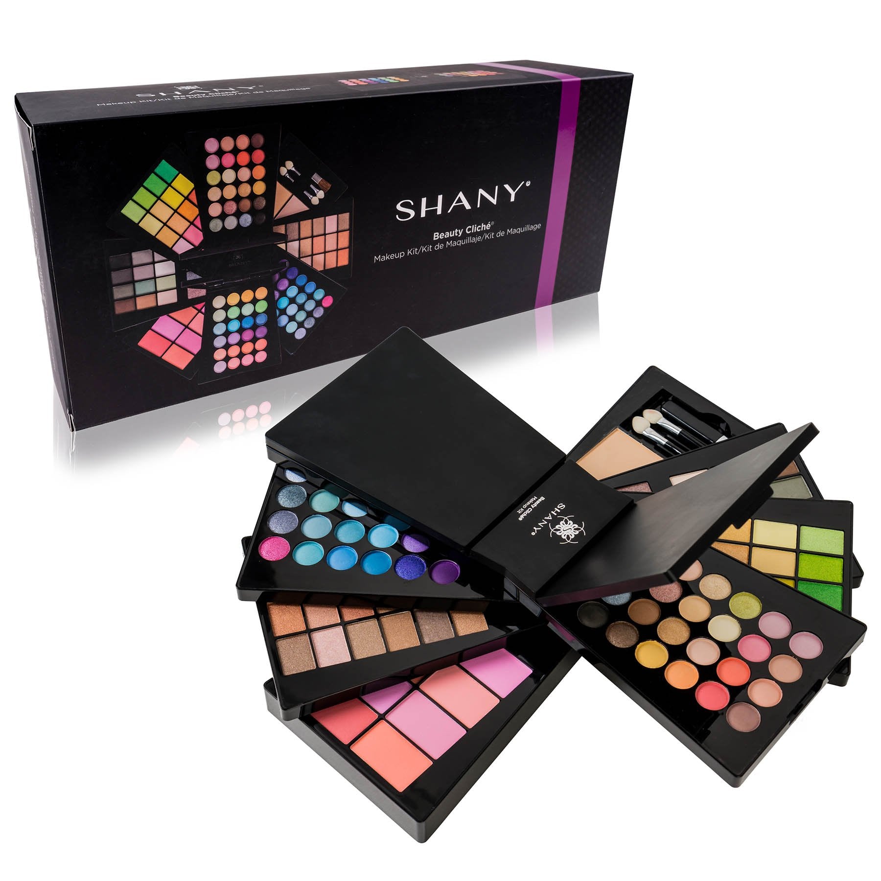 SHANY Elevated Essentials Makeup Set - All-in-One Makeup Kit with 72 Eyeshadows, 28 Lip Colors, 18 Gel Eyeliners, 10 Blushes, 1 Eye Primer, and 1 Cream Concealer