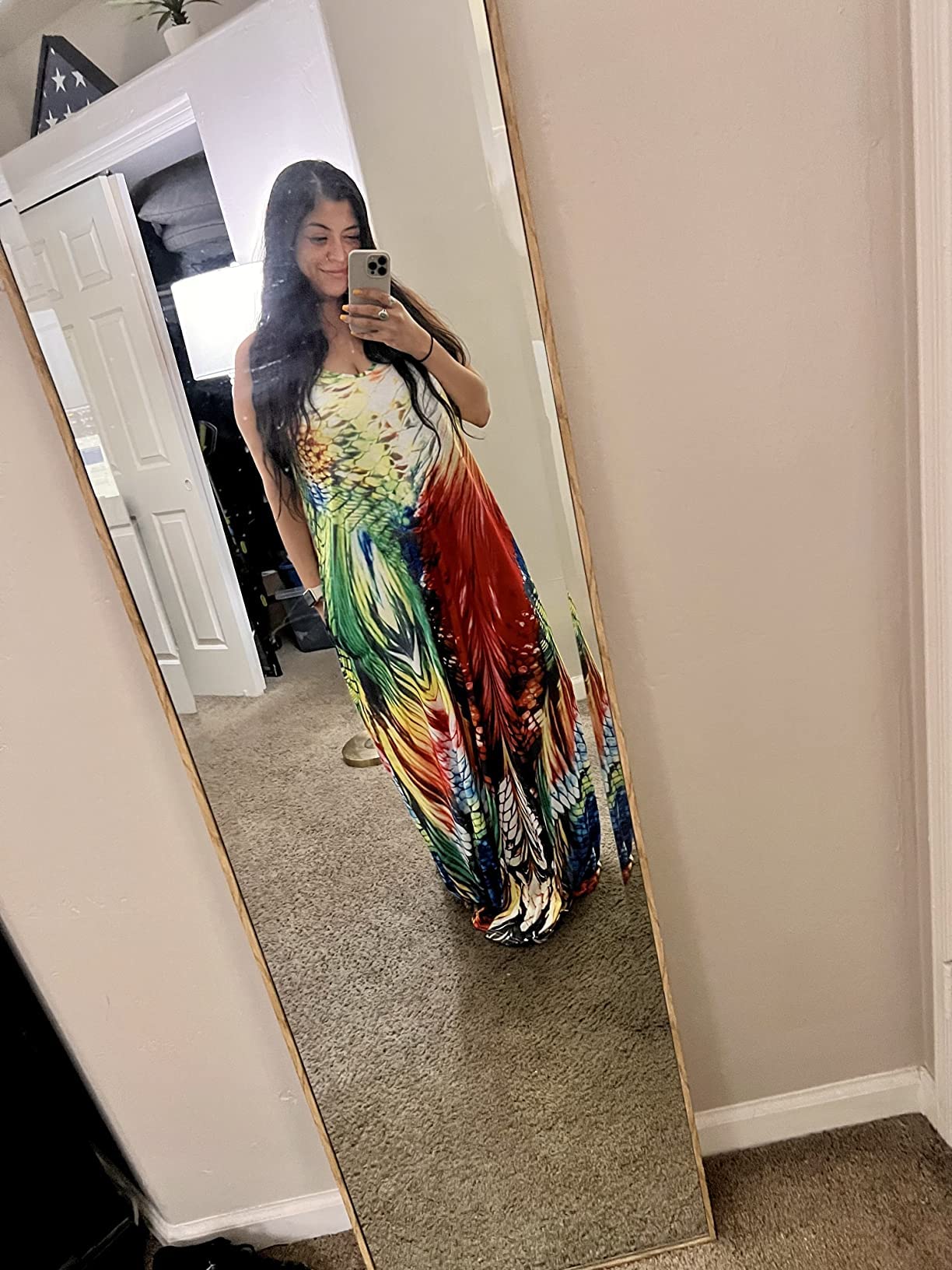 BessCops Summer Maxi Dresses for Women 2026 Plus Size Sundresses Casual Fashion Sleeveless Loose Long Sexy Dress with Pockets
