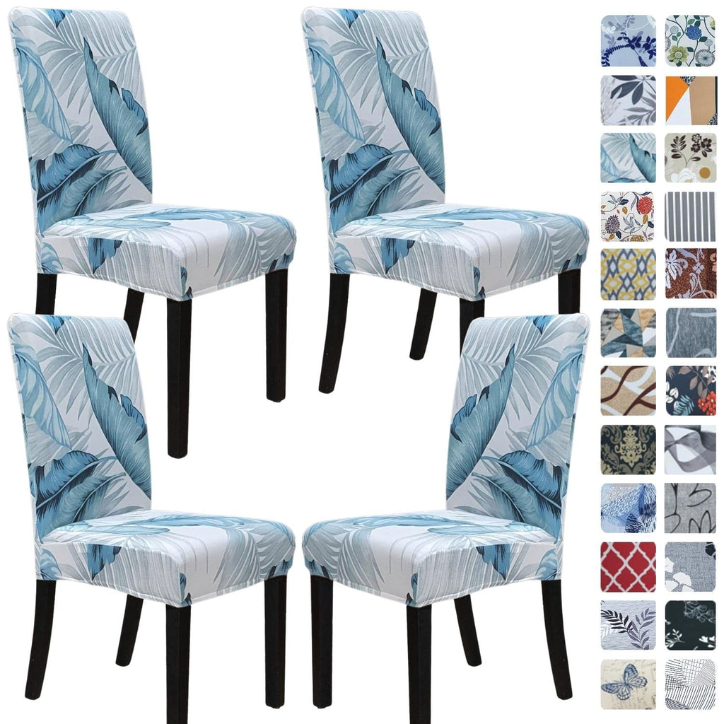 SPRINGRICO Chair Covers for Dining Room 6 Pack, Stretch Dining Chair Cover, Washable Spandex Kitchen Parsons Chair Slipcovers, Removable Seat Protector for Home or Party (Set of 6, Floral Beige)