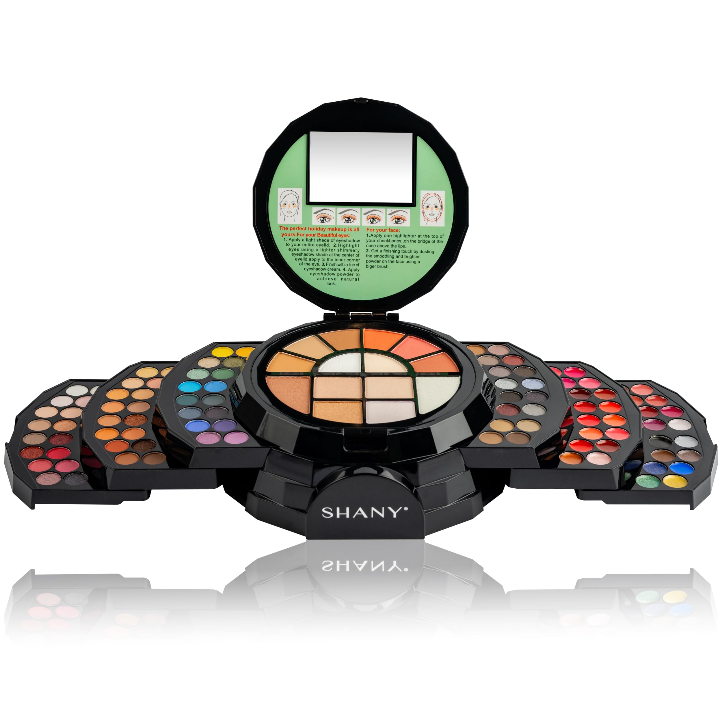 SHANY Elevated Essentials Makeup Set - All-in-One Makeup Kit with 72 Eyeshadows, 28 Lip Colors, 18 Gel Eyeliners, 10 Blushes, 1 Eye Primer, and 1 Cream Concealer