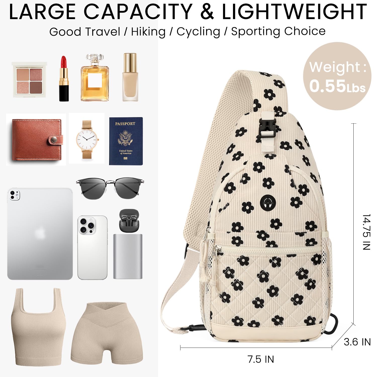 Small Crossbody Purses Bags for Women Men Travel, Chest Sling Bag Women Casual Cross Body Bag for Woman Sling Backpack