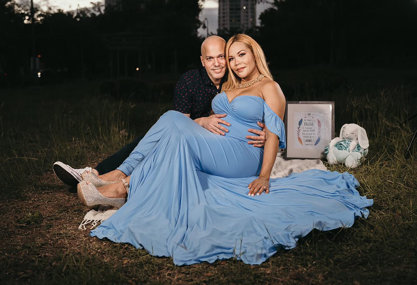 Saslax Off Shoulder Ruffle Sleeves Elegant Fitted Maxi Maternity Dress for Photoshoot Baby Shower
