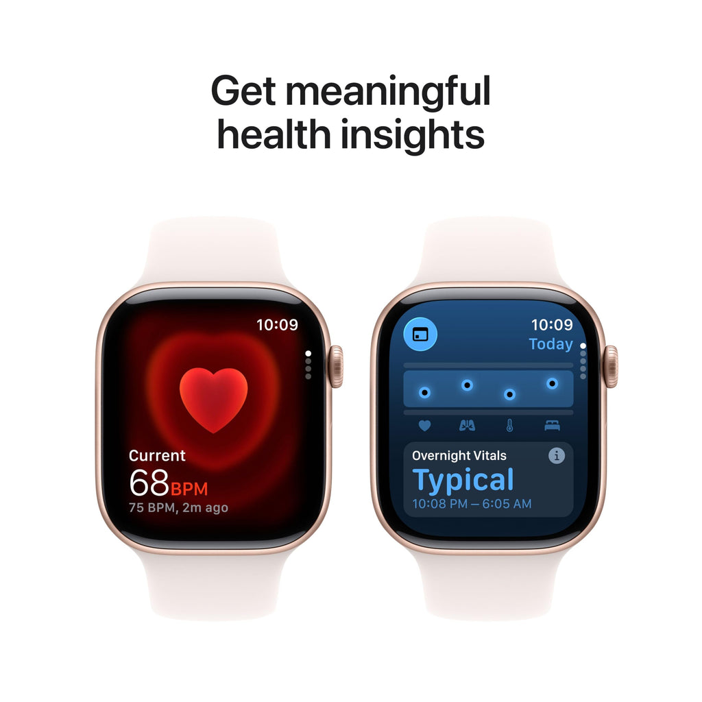 Apple Watch Series 11 [GPS + Cellular 42mm] Smartwatch with Rose Gold Aluminum Case w Light Blush Sport Band - S/M. Sleep Score, Fitness Tracker, Health Monitoring, Always-On Display, Water Resistant