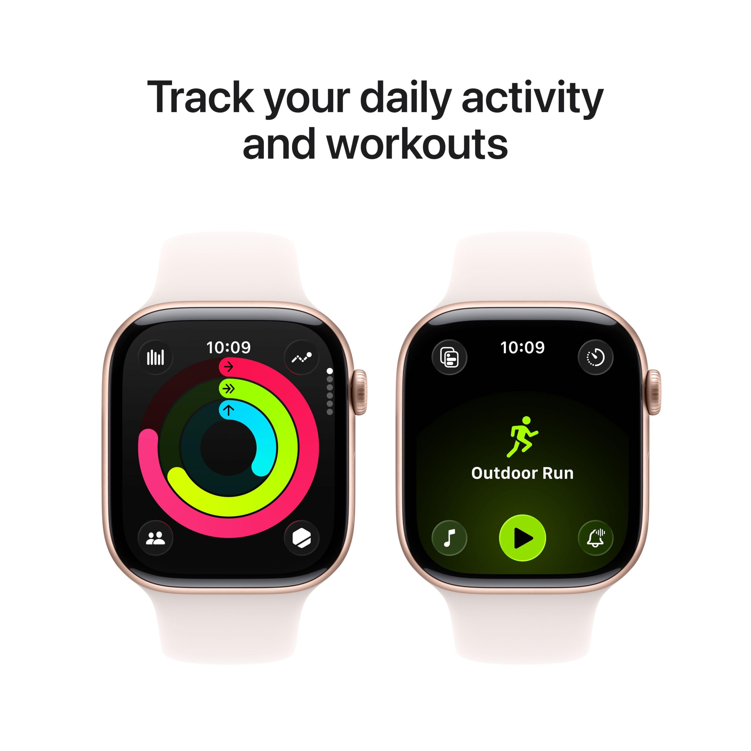 Apple Watch Series 11 [GPS + Cellular 42mm] Smartwatch with Rose Gold Aluminum Case w Light Blush Sport Band - S/M. Sleep Score, Fitness Tracker, Health Monitoring, Always-On Display, Water Resistant