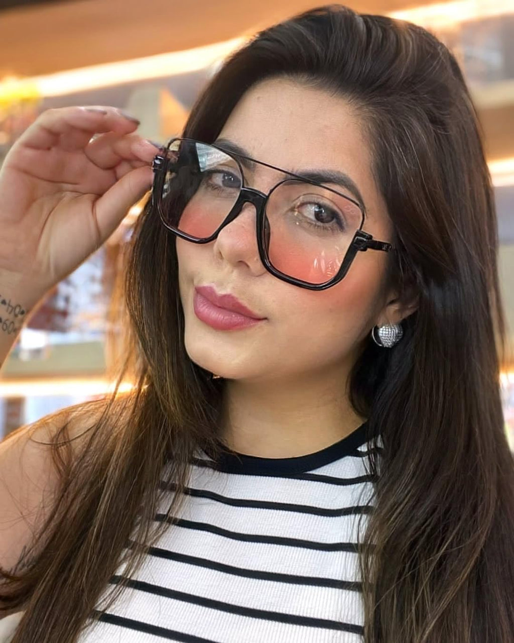 GUVIVI Retro Oversized Aviator Sunglasses for Women Men Square Double Bridge Pilot Sun Glasses 70s Trendy Shades