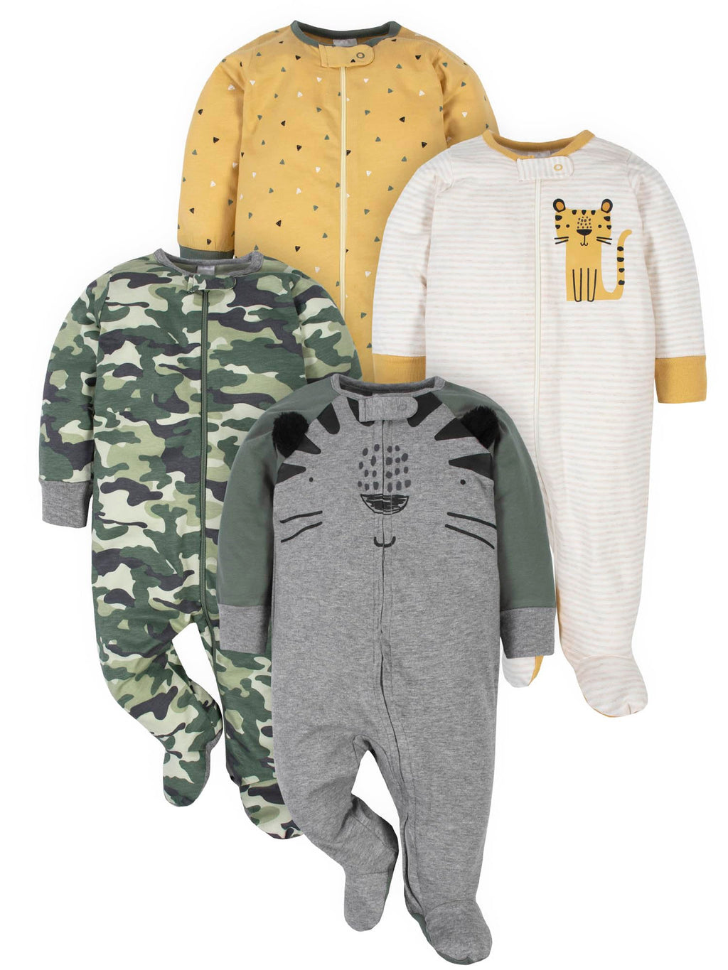Gerber baby-boys 4 Pack Sleep 'N Play Footie