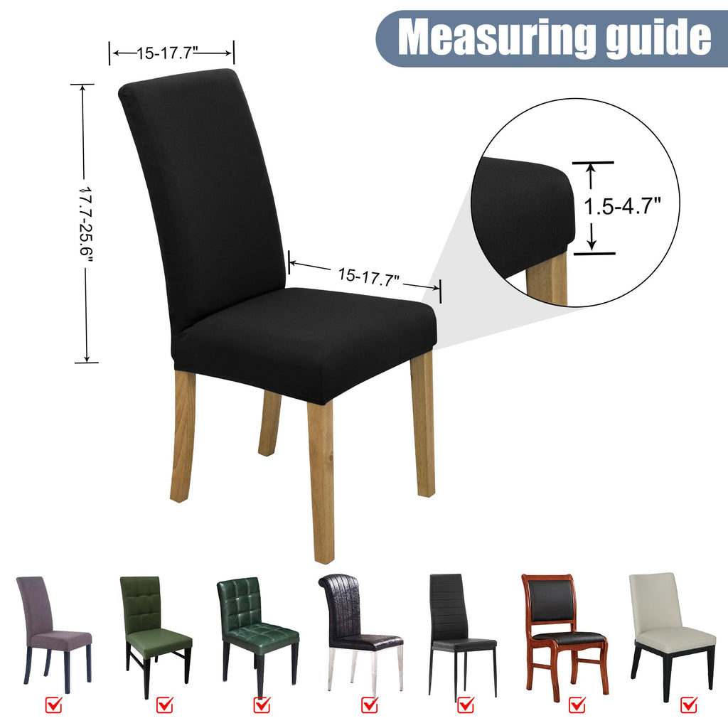 BIETYONE Stretch Dining Chair Covers Set of 6, Soft Removable Washable Kitchen Parsons Chair Slipcovers, High Elastic Seat Protector for Home Hotel Banquet