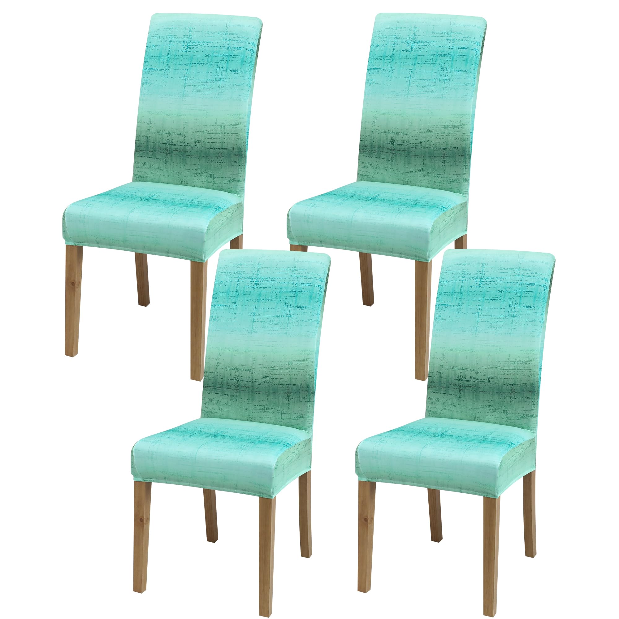 BIETYONE Stretch Dining Chair Covers Set of 6, Soft Removable Washable Kitchen Parsons Chair Slipcovers, High Elastic Seat Protector for Home Hotel Banquet