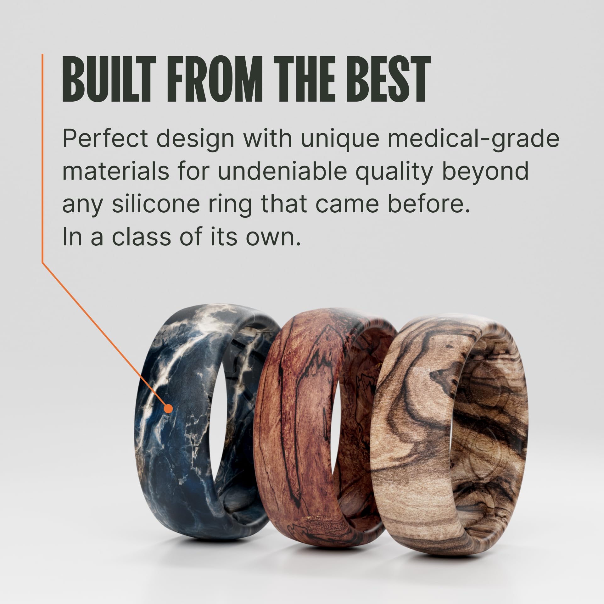 Groove Life Mossy Oak Camo Silicone Ring Breathable Rubber Wedding Rings for Men and Women, Unique Design, Comfort Fit Ring