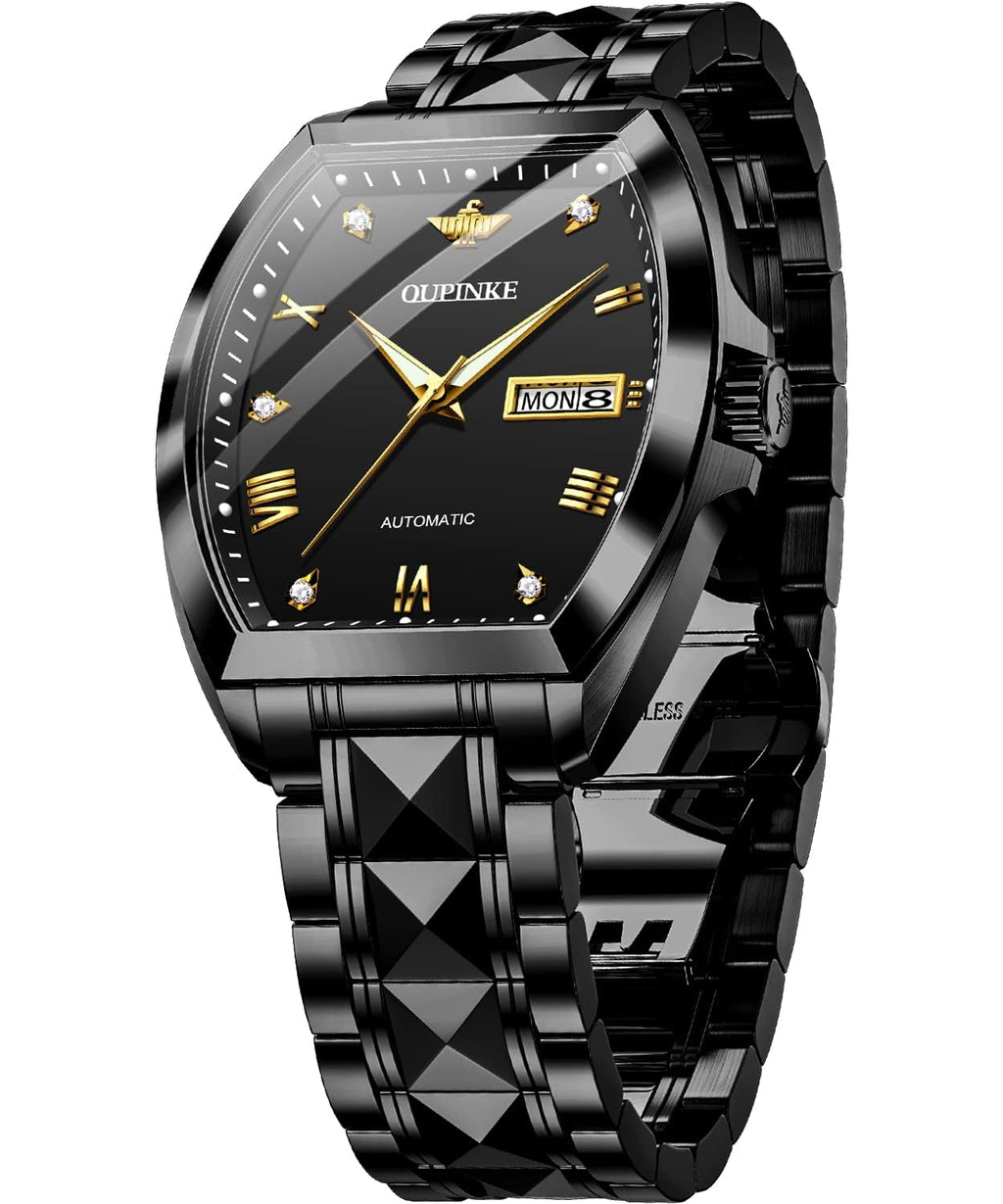 OLEVS Men Analog Quartz Waterproof Watches Multifunction Chronograph Diamond Moon Phase Luminous Silicone Band Wrist Watches