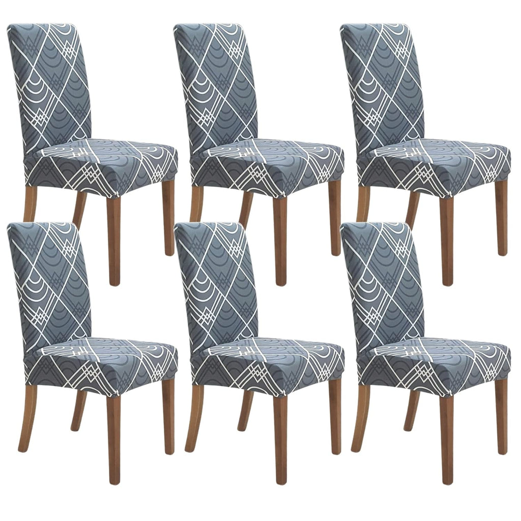 SPRINGRICO Chair Covers for Dining Room 6 Pack, Stretch Dining Chair Cover, Washable Spandex Kitchen Parsons Chair Slipcovers, Removable Seat Protector for Home or Party (Set of 6, Floral Beige)