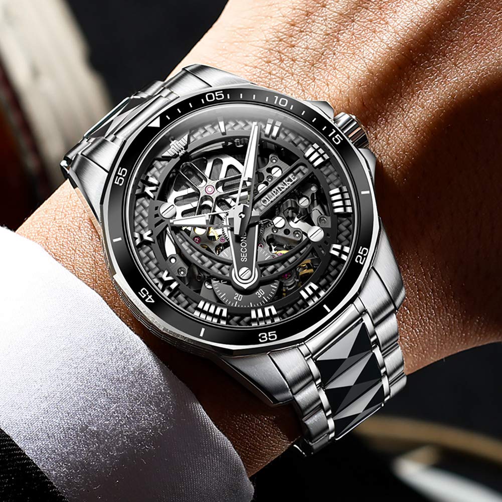 OLEVS Watches Men Waterproof Luxury Big Face Mens Watch Stainless Steel Quartz Analog Dress Watches for Men Luminous Multifunction Man Watch Relojes De Hombre