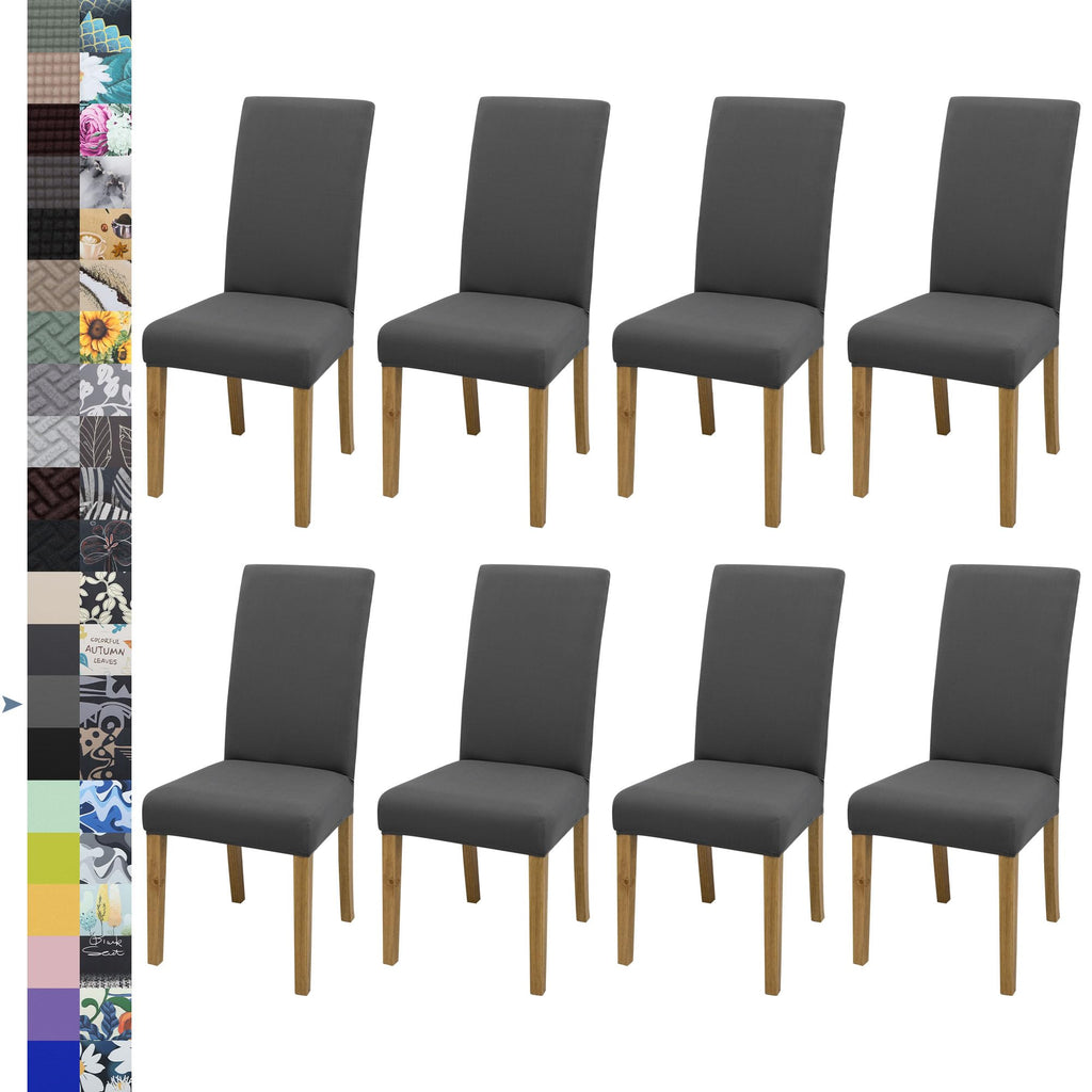 BIETYONE Stretch Dining Chair Covers Set of 6, Soft Removable Washable Kitchen Parsons Chair Slipcovers, High Elastic Seat Protector for Home Hotel Banquet