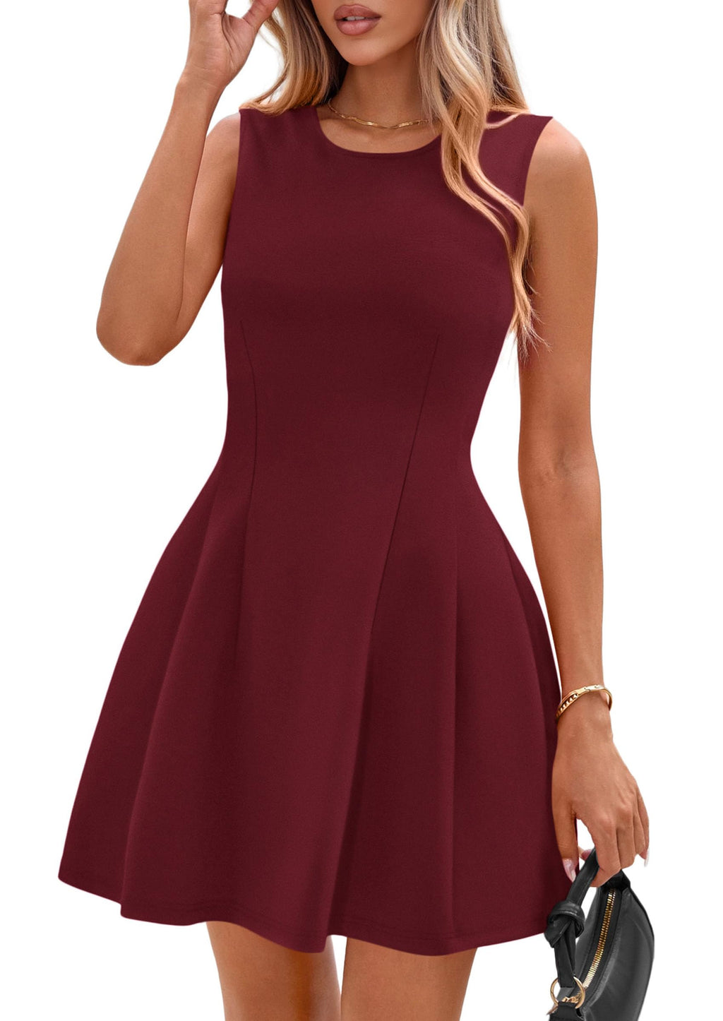 PRETTYGARDEN Summer Dresses for Women 2026 Elegant Classy Spring A Line Business Casual Work Graduation Cocktail Short Dress