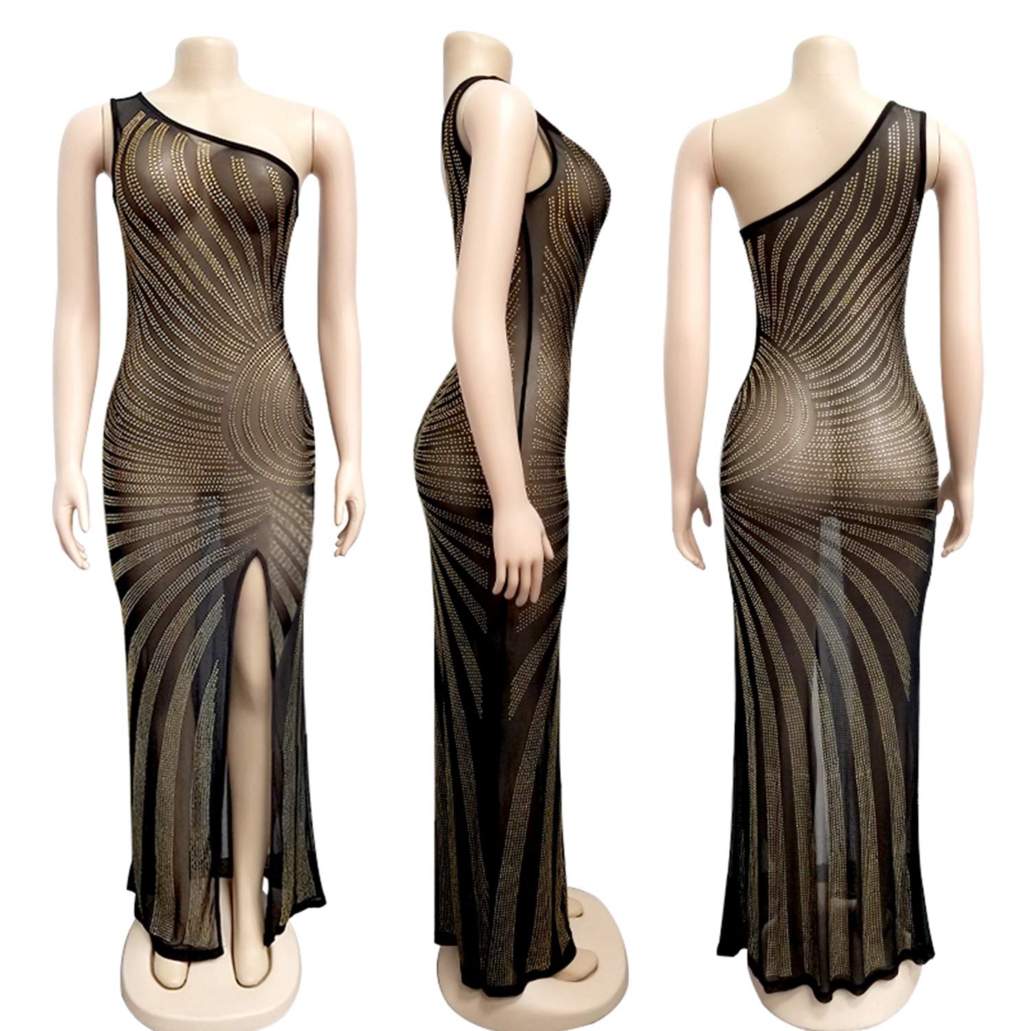 PORRCEY Women's Sexy Elegant Sparkly Sequins Evening Dress Party Club Night Outfits