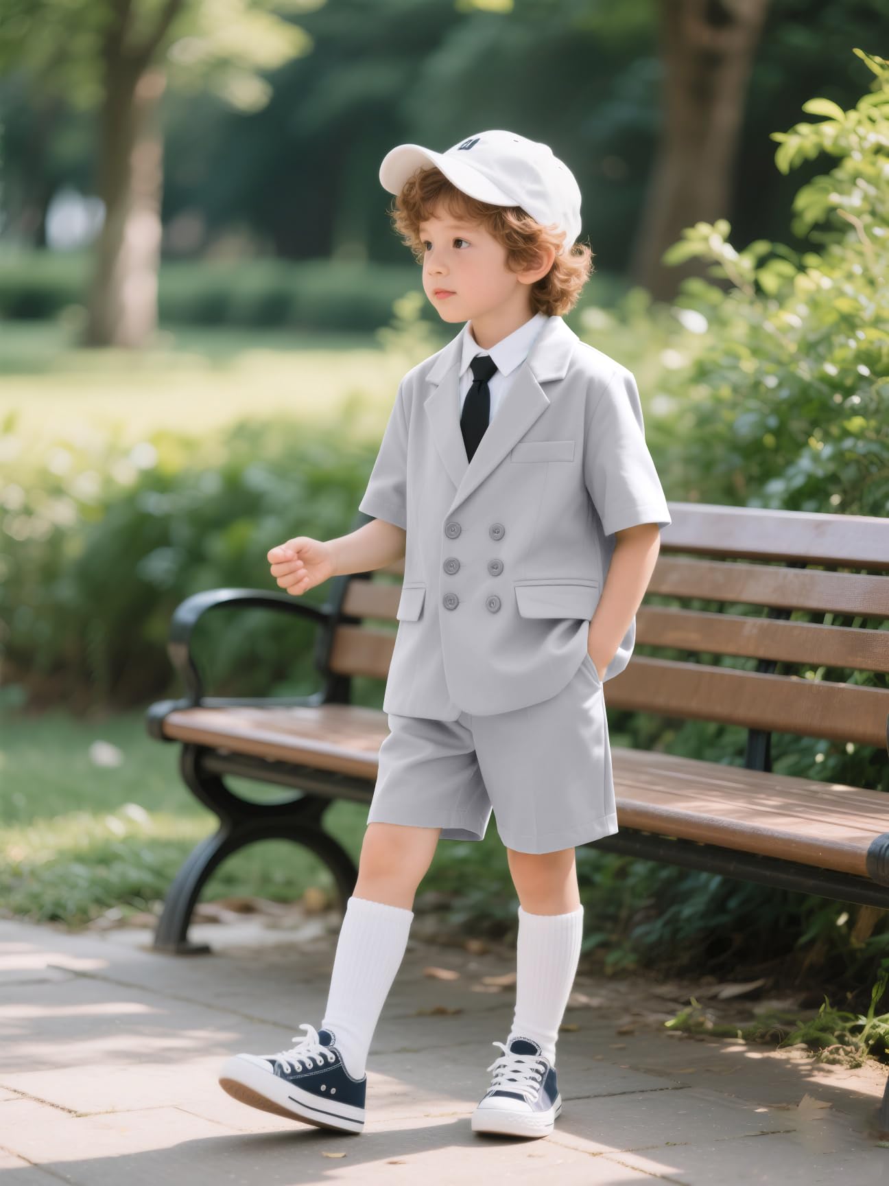 Short Suits for Boys Kid 6 Pieces Summer Tuxedo Formal Suit Beach Wedding Outfit for Teens Jacket Vest Shorts Pants Set