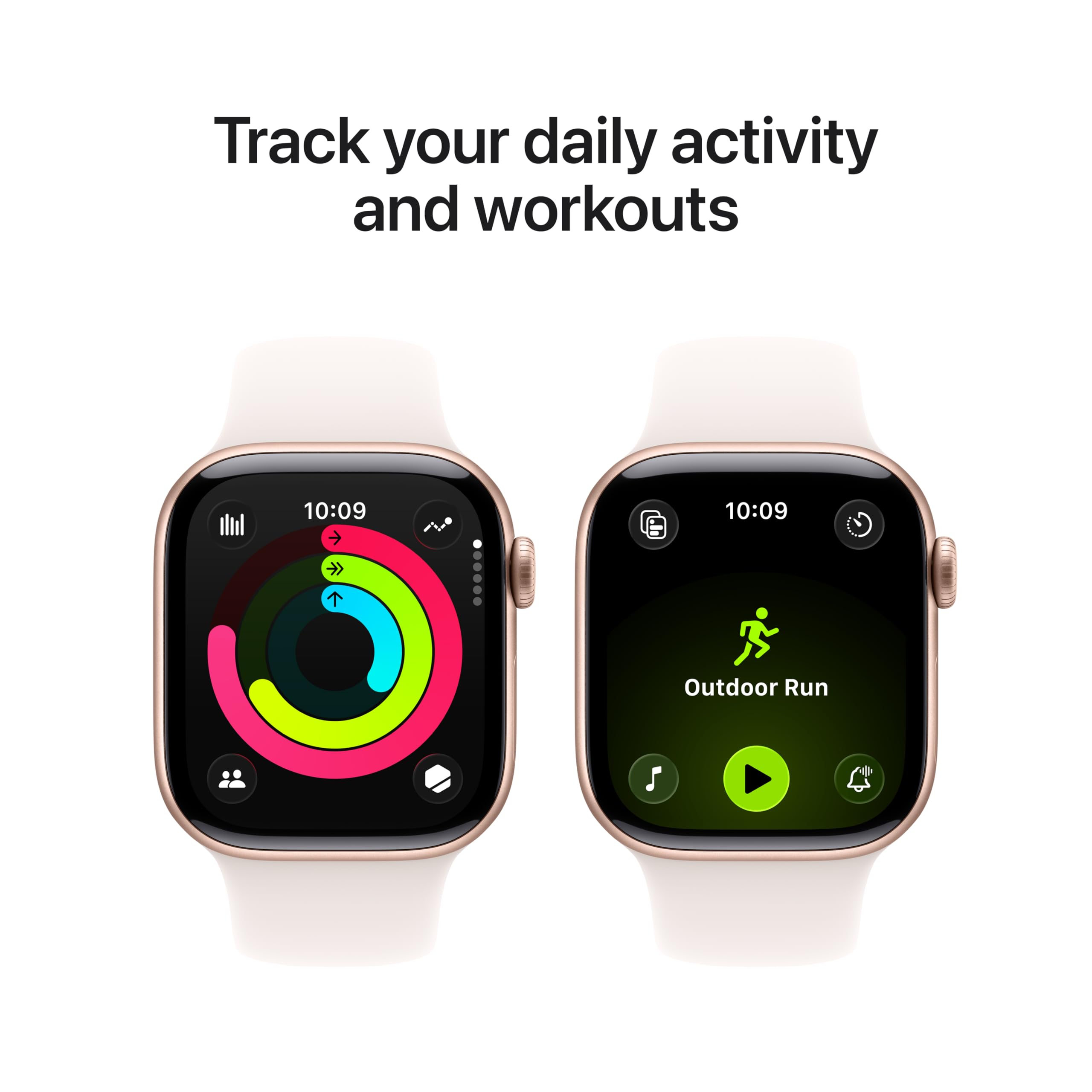 Apple Watch Series 11 [GPS + Cellular 42mm] Smartwatch with Rose Gold Aluminum Case w Light Blush Sport Band - S/M. Sleep Score, Fitness Tracker, Health Monitoring, Always-On Display, Water Resistant