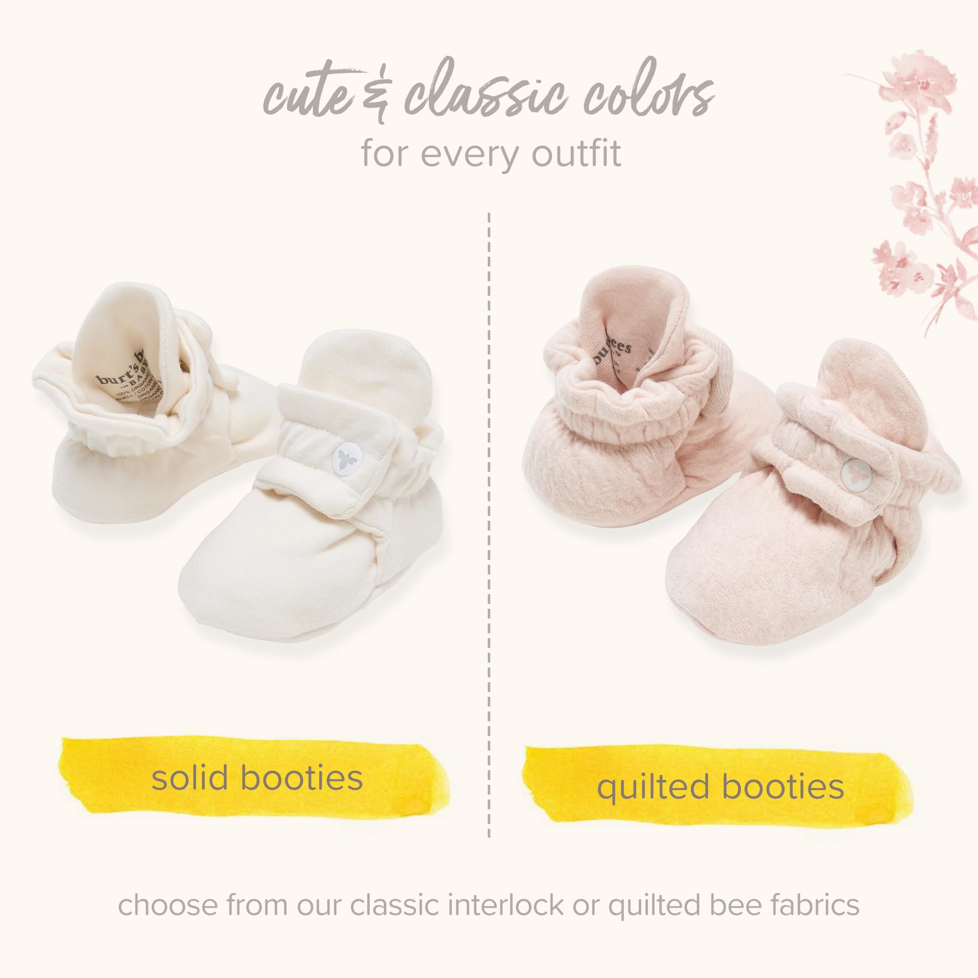 Burt's Bees Baby Unisex Baby Booties