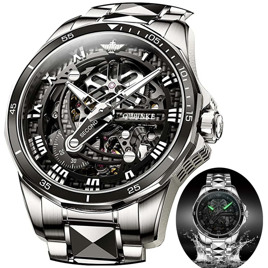 OLEVS Watches Men Waterproof Luxury Big Face Mens Watch Stainless Steel Quartz Analog Dress Watches for Men Luminous Multifunction Man Watch Relojes De Hombre
