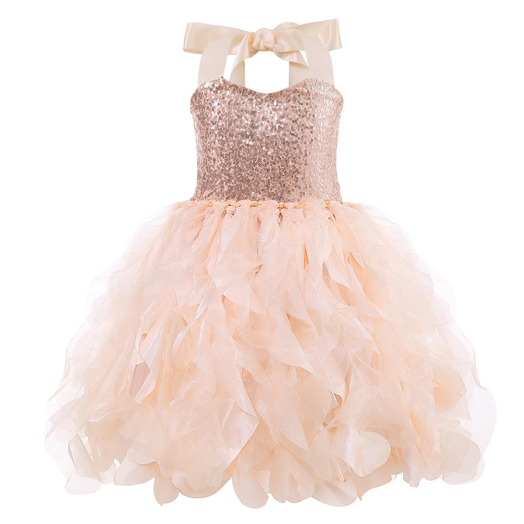 Suppromo Tutu Dress for Girls Sparkly Sequin Tulle Princess Birthday Party Prom Outfit Toddler Girls Sneaker Ball Gown Dress