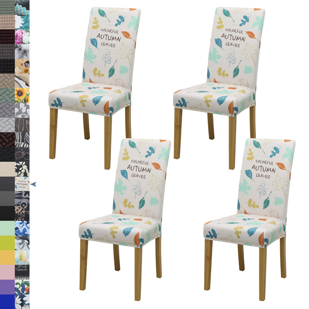 BIETYONE Stretch Dining Chair Covers Set of 6, Soft Removable Washable Kitchen Parsons Chair Slipcovers, High Elastic Seat Protector for Home Hotel Banquet