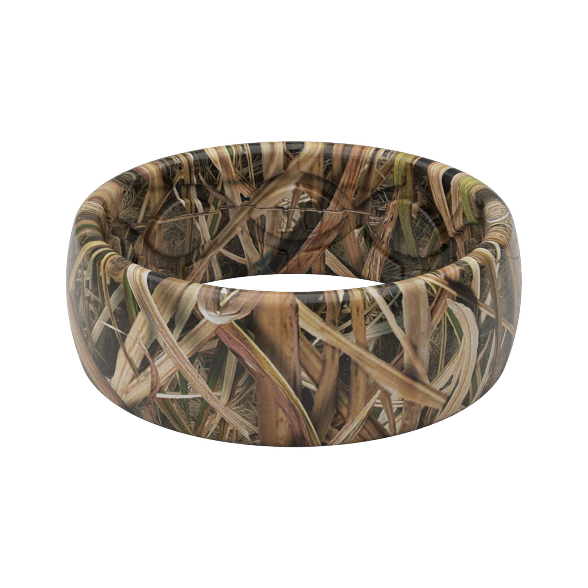 Groove Life Mossy Oak Camo Silicone Ring Breathable Rubber Wedding Rings for Men and Women, Unique Design, Comfort Fit Ring