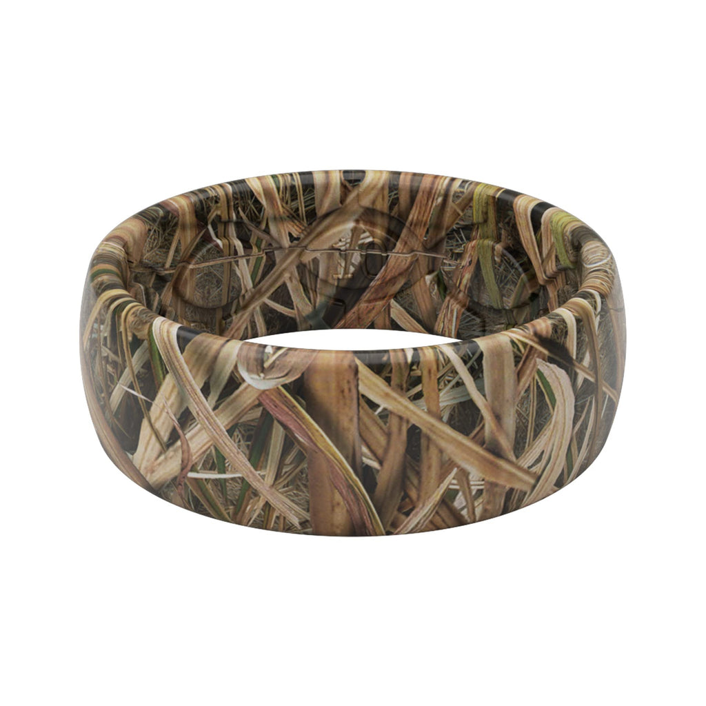 Groove Life Mossy Oak Camo Silicone Ring Breathable Rubber Wedding Rings for Men and Women, Unique Design, Comfort Fit Ring
