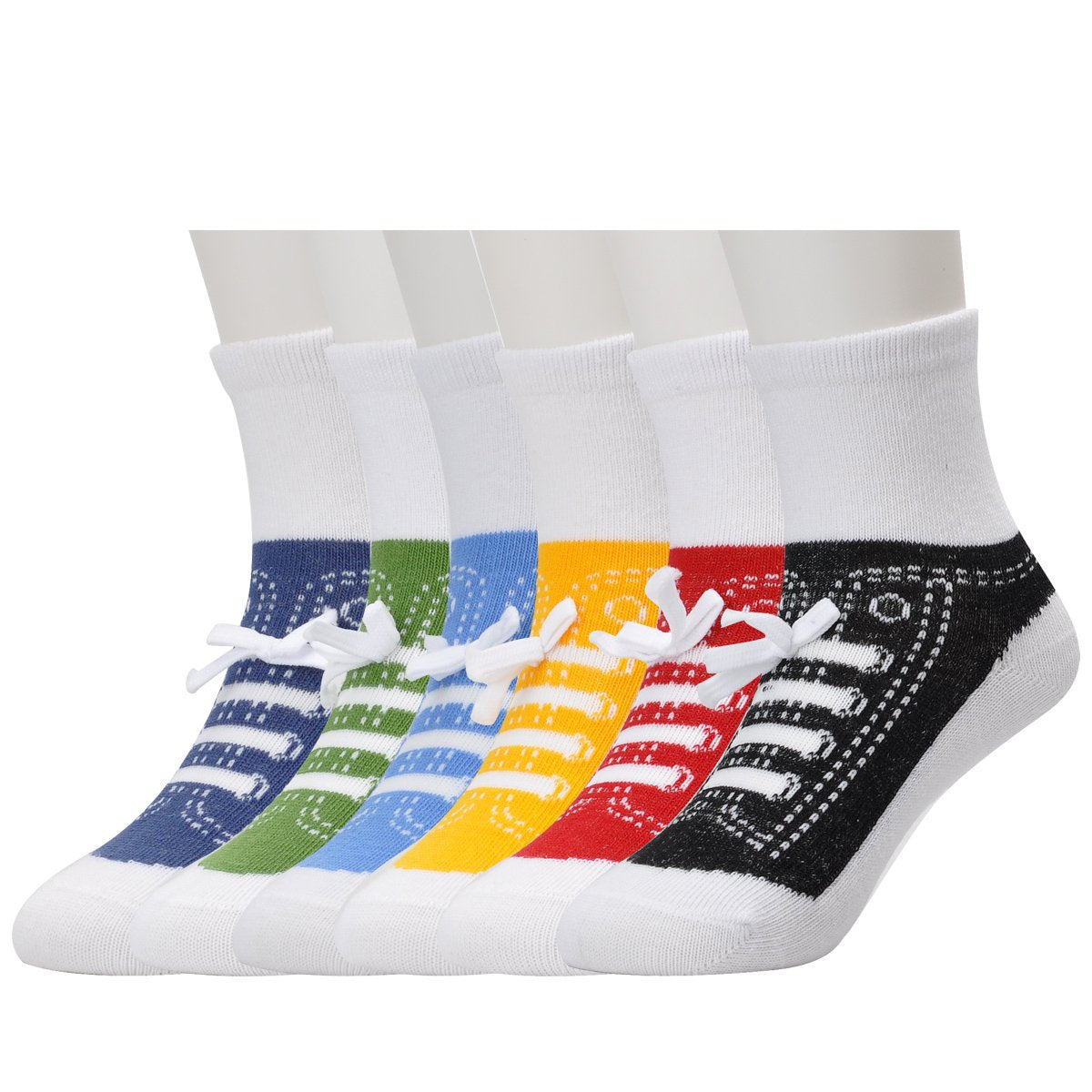 EPEIUS Unisex Baby Girls Boys Non-Slip Socks (Set of 6)