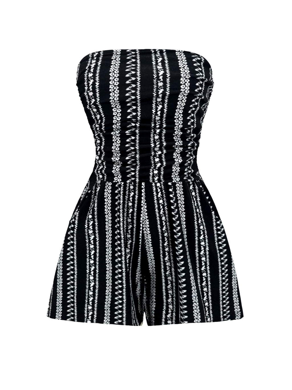 AUXDIO Women Summer Casual Strapless Romper Sleeveless Off Shoulder Short Jumpsuits 2026 Beach Vacation Clothes