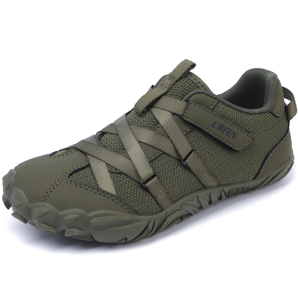 UBFEN Kids Barefoot Shoes Zero Drop Minimalist Sneakers Boys Girls - Lightweight Wide Toe Box Running School Shoes with Hook Loop