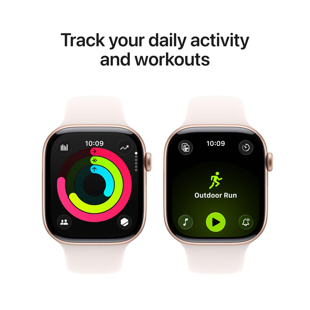 Apple Watch Series 11 [GPS + Cellular 42mm] Smartwatch with Rose Gold Aluminum Case w Light Blush Sport Band - S/M. Sleep Score, Fitness Tracker, Health Monitoring, Always-On Display, Water Resistant