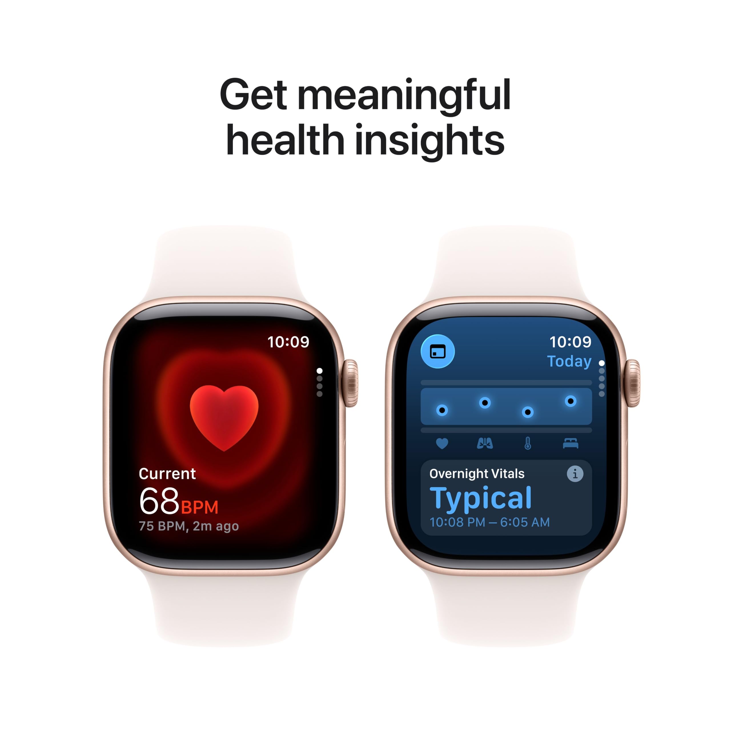 Apple Watch Series 11 [GPS + Cellular 42mm] Smartwatch with Rose Gold Aluminum Case w Light Blush Sport Band - S/M. Sleep Score, Fitness Tracker, Health Monitoring, Always-On Display, Water Resistant
