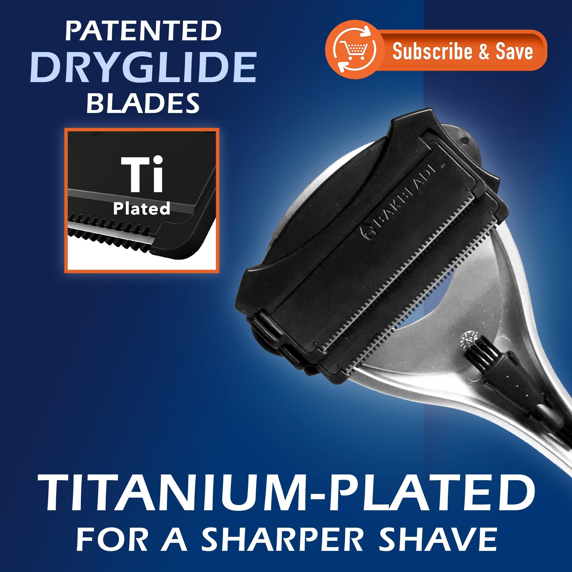 baKblade 2.0 PLUS - Back Shaver for Men (DIY), Ergonomic Handle, Shave Wet or Dry (Extra Blades Included)