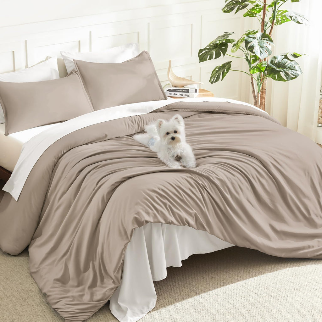 Litanika King Size Comforter Set, 3 Pieces Lightweight Solid Comforter King Size, All Season Fluffy Down Alternative Comforter Bed Set Quilt Blanket, Sage Green, King