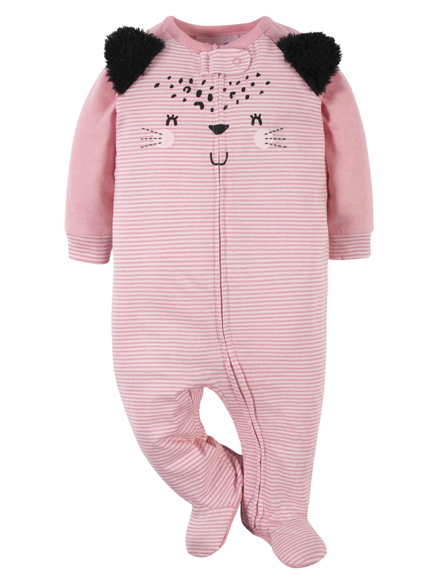 Gerber Baby-Girls 4 Pack Sleep 'N Play Footie
