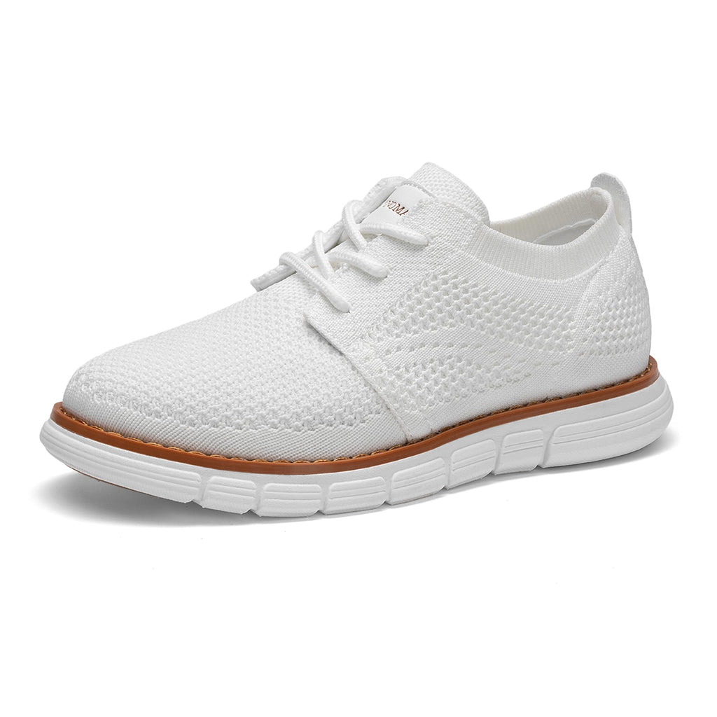 Bruno Marc Boy's Mesh Sneakers Oxfords Casual Dress Lace-Up Lightweight Walking Shoes