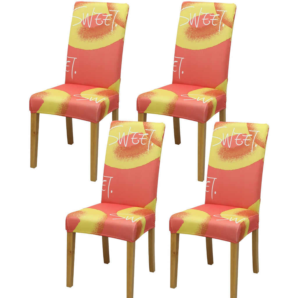 BIETYONE Stretch Dining Chair Covers Set of 6, Soft Removable Washable Kitchen Parsons Chair Slipcovers, High Elastic Seat Protector for Home Hotel Banquet