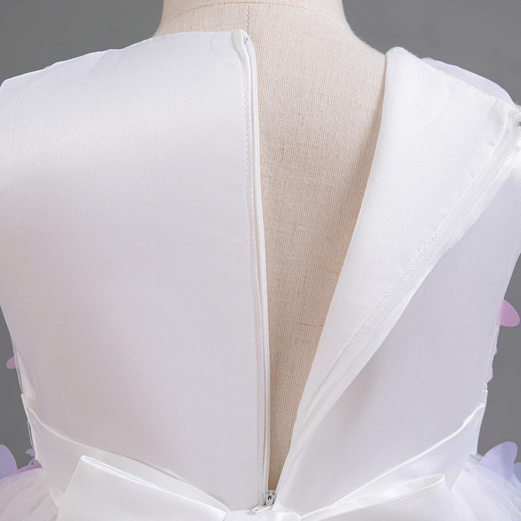 NNJXD Flower Girl Dress Kids Ruffles Lace Party Wedding Dresses