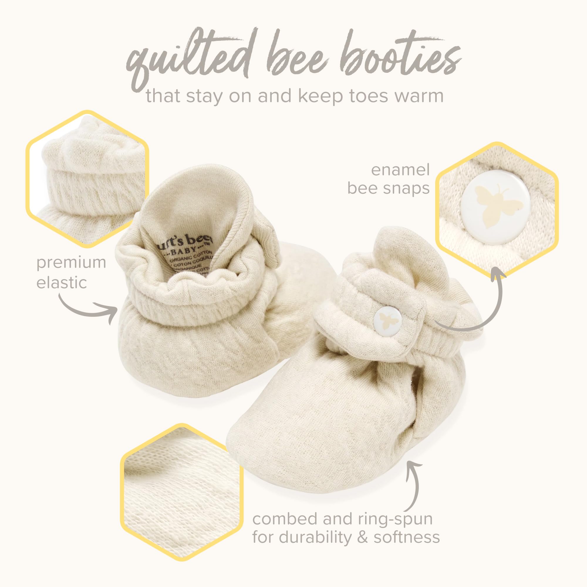 Burt's Bees Baby Unisex Baby Booties
